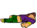 The man sleeping after Pico knocks him out.