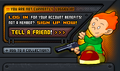 Pico next to a login button on Newgrounds, circa 2004.