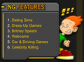 Pico behind the Top Newgrounds Features list in 2003.