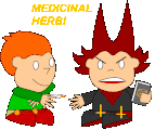 Pico and Cassandra smoking the medicinal herb.
