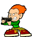 Early animation of Pico firing a MP5K.